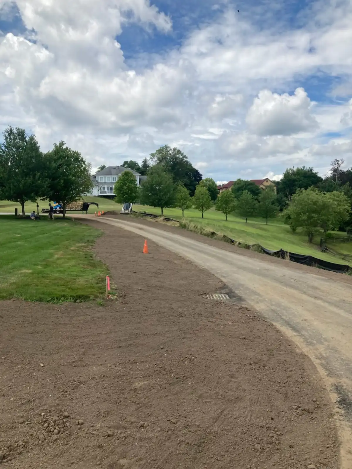 Yard drainage installation to fix standing water in Newburgh NY
