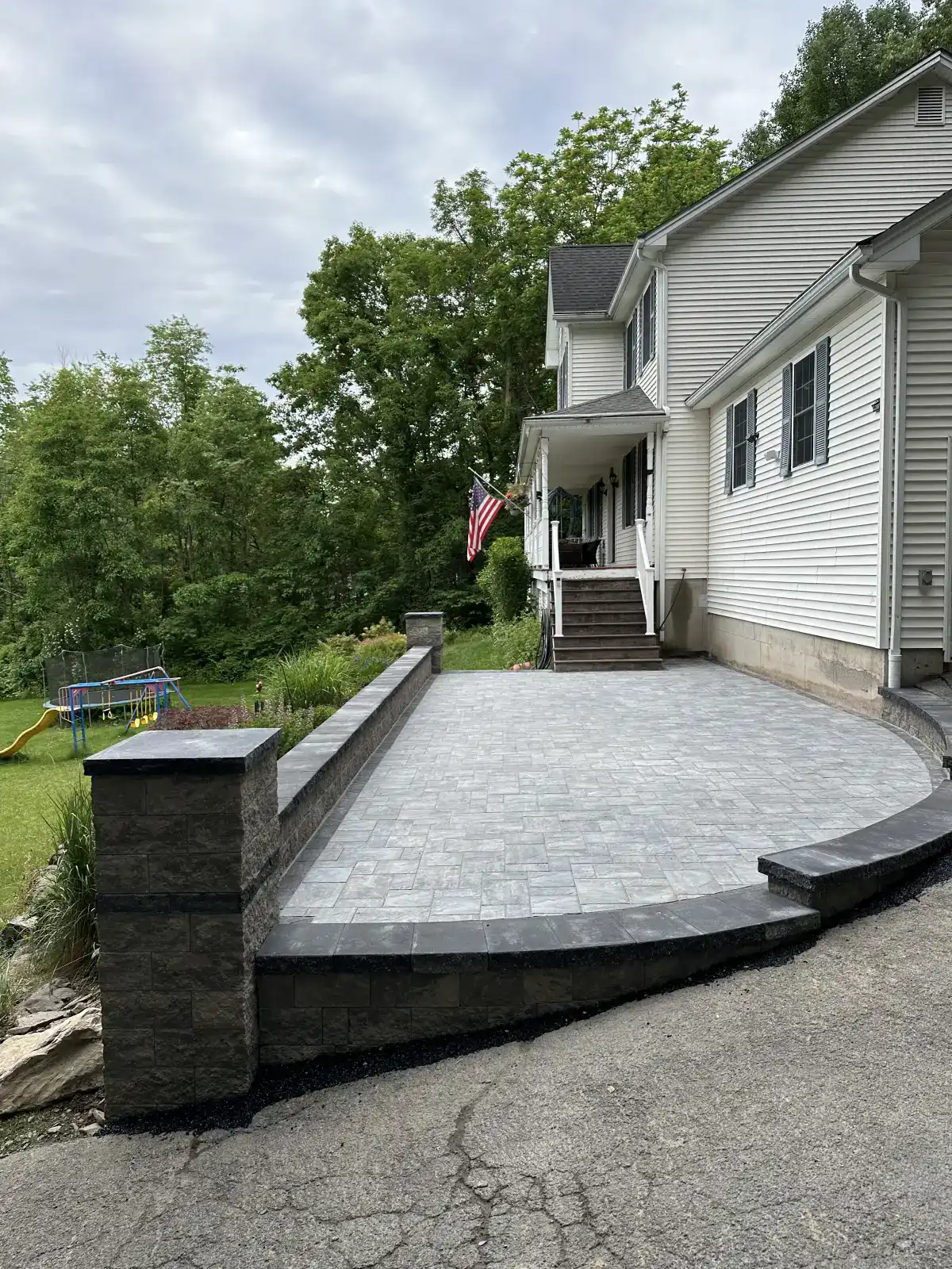Stone hardscaping project near Clintondale NY